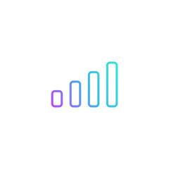 Signal bar icon. Status bar symbol. Vector Illustration  for mobile concept and web design. 