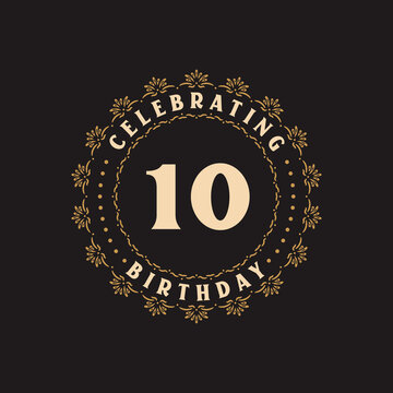 10 anniversary celebration, Greetings card for 10 years anniversary
