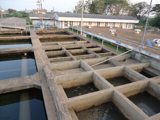 Fototapeta na wymiar Slow mixing Flocculation in Conventional Water Treatment Plant