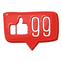 Like your social message icon, cartoon style