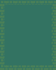 green frame with ornament