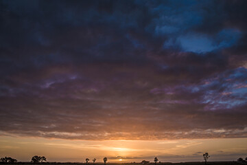 Fototapeta na wymiar The Sunset Glow in Karamea, West Coast, New Zealand