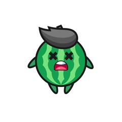 the dead watermelon mascot character