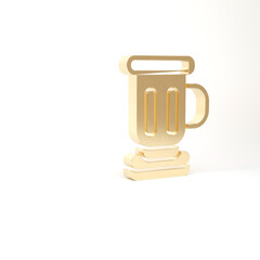 Gold Medieval goblet icon isolated on white background. 3d illustration 3D render