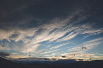 Sunset Clouds in Dovedale, New Zealand