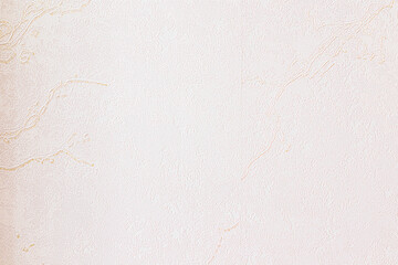 Old, grungy and textured white wallpaper.