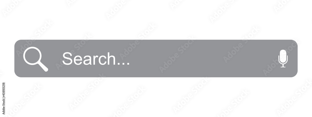 Poster search bar design element. web page template. isolated background. user interface icon.
