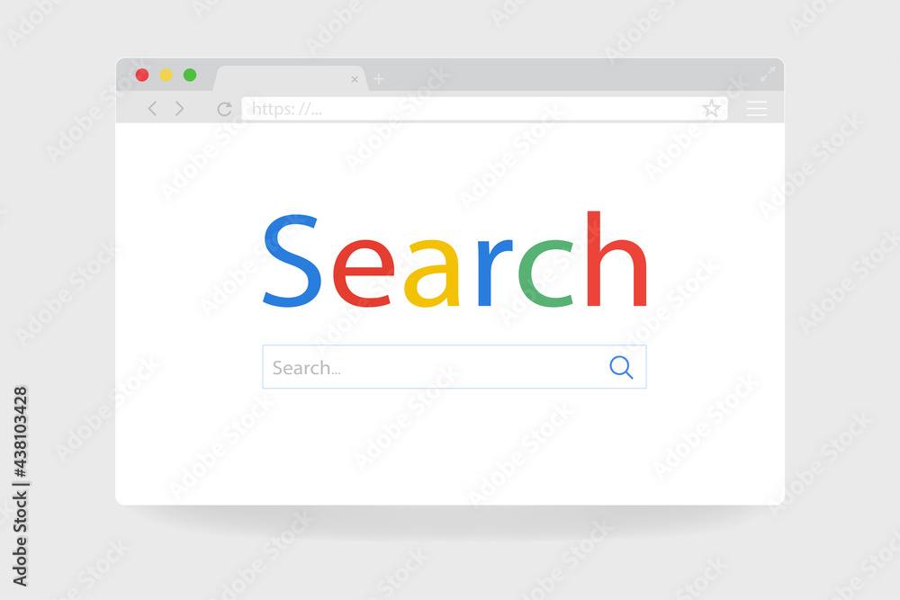 Poster search bar design element. web page template. isolated background. user interface icon.
