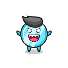illustration of evil mirror mascot character