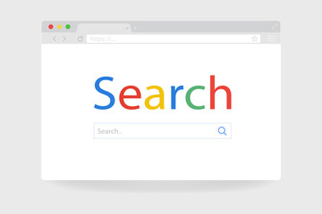 Search bar design element. Web page template. Isolated background. User interface icon.