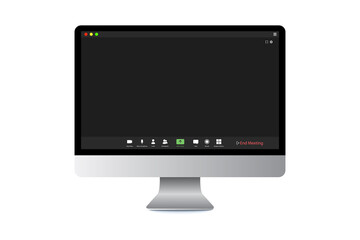 Fototapeta premium Video conference user interface, great design for any purposes. Online business webinar chat. Digital user interface. Video call screen template. Computer screen. Incoming call. Laptop screen.
