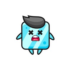 the dead ice cube mascot character