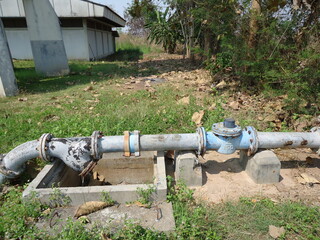 Water pipe in a sewage treatment plant
