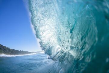 Blue Hollow Wave Closeup swimming water photography of natures power.