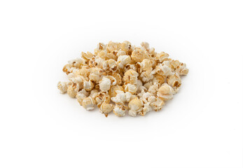 Pop corn on white background