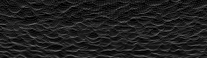 Abstract digital background of dots and lines. Futurustic computer code. Network or connection. Computer matrix. 3D rendering.