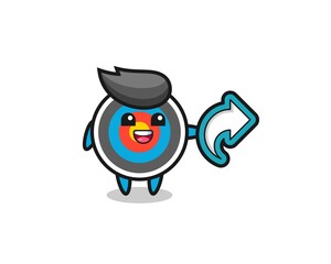 cute target archery hold social media share symbol