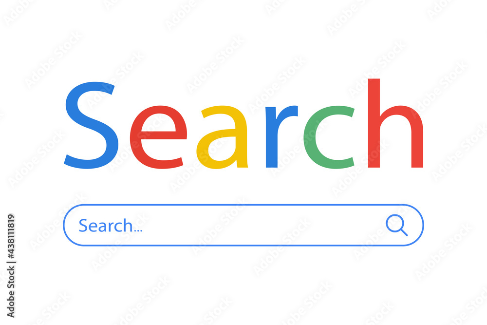 Poster search bar design element. web page template. isolated background. user interface icon.