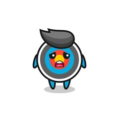 disappointed expression of the target archery cartoon