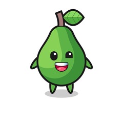 Fototapeta na wymiar illustration of an avocado character with awkward poses