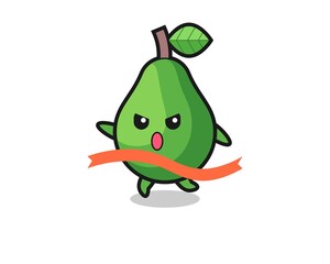 cute avocado illustration is reaching the finish