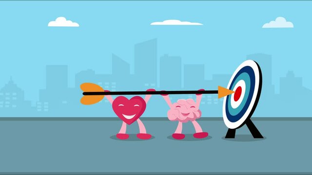 Heart and brain working together to aiming target