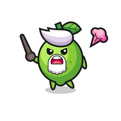 cute lime grandpa is getting angry