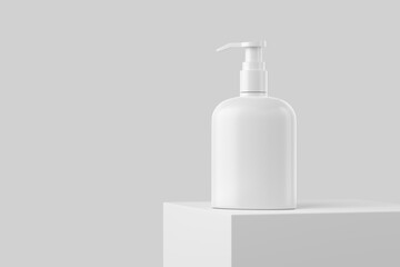 Cosmetics Bottle Jar Tube White Blank 3D Rendering Mockup