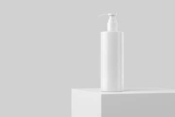Cosmetics Bottle Jar Tube White Blank 3D Rendering Mockup