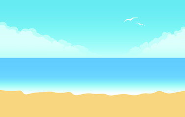 Fototapeta na wymiar ocean beach vector illustration vector summer tropical background