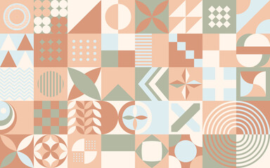 Neo Geometric Pastel Flat Seamless Background pattern abstract vector for poster flyer
