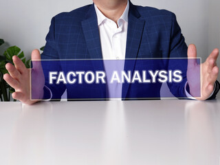  FACTOR ANALYSIS text in virtual screen.