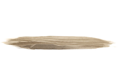 Fototapeta na wymiar Desert sand pile isolated on white background