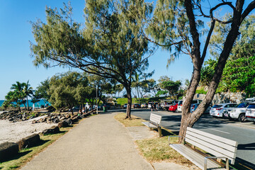 Footpath towards the point at Snapper rocks in Coolangatta on the Gold Coast