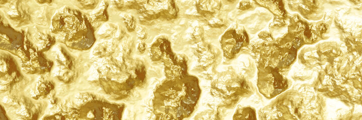 3D illustration. Abstract gold background.
