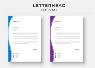 Professional Letterhead Template. Minimalist Letterhead Template. corporate letterhead