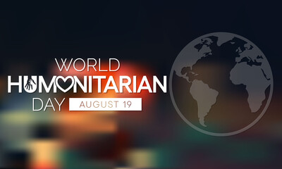 World humanitarian day (WHD) is observed every year on August 19, dedicated to recognize humanitarian personnel and those who have lost their lives working for humanitarian causes. Vector illustration - obrazy, fototapety, plakaty