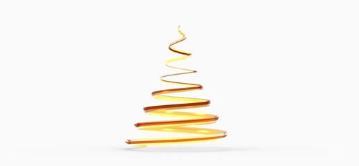 merry christmas card modern 3d minimal tree