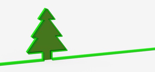 Fototapeta premium merry christmas card modern 3d minimal tree