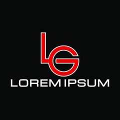 Initial letter LG circle logo template in flat design monogram illustration