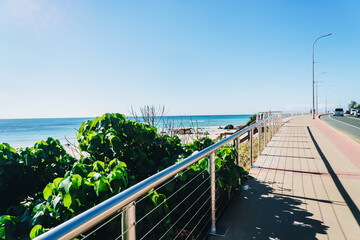 Obraz premium Kirra footpath at the beginning towards coolangatta 