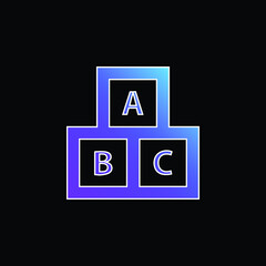 ABC Cubes For Education blue gradient vector icon