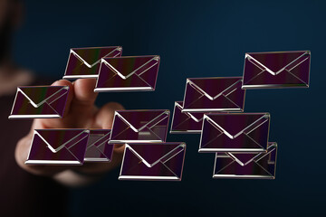 email marketing concept, send e-mail or newsletter.