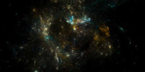 Obraz na płótnie Canvas Banner Star field background . Starry outer space background texture . Colorful Starry Night Sky Outer Space background. 3D illustration 