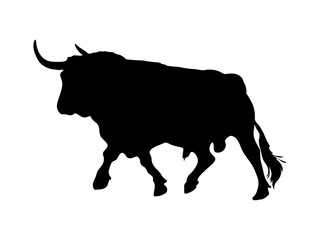 Bull silhouette vector isolated