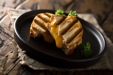 Traditional homemade grilled cheese toasts