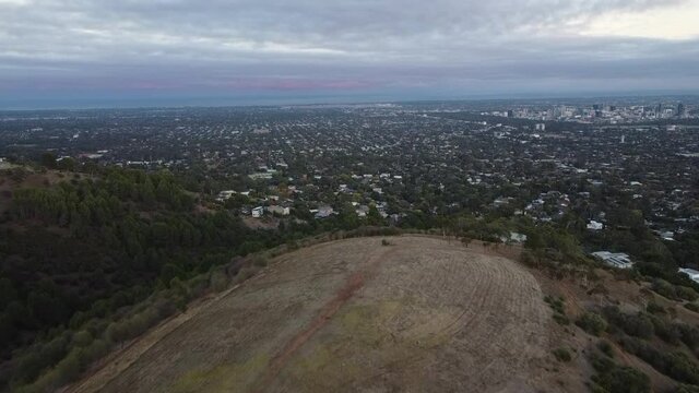 Suburbs And Downtown Of Adelaide City In Australia, Aerial View