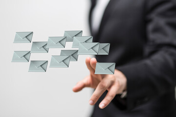 email marketing concept, send e-mail or newsletter.