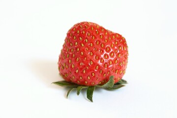 Close up strawberry isolated on white background.