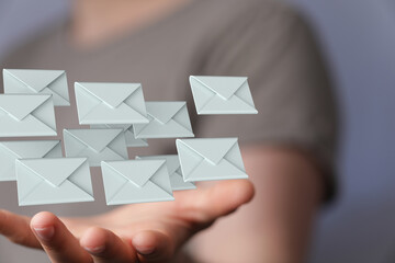 email marketing concept, send e-mail or newsletter.